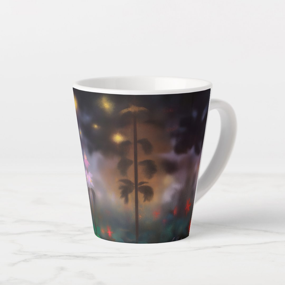 Evening Flowers Latte Mug