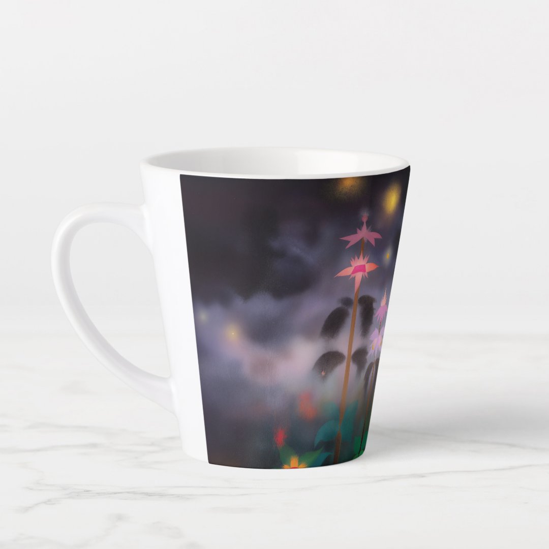 Evening Flowers Latte Mug