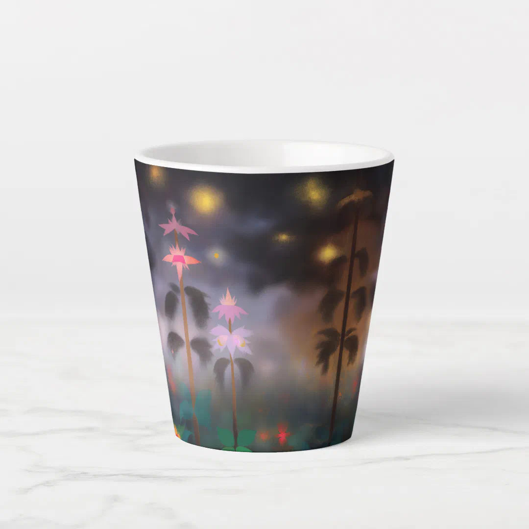 Evening Flowers Latte Mug