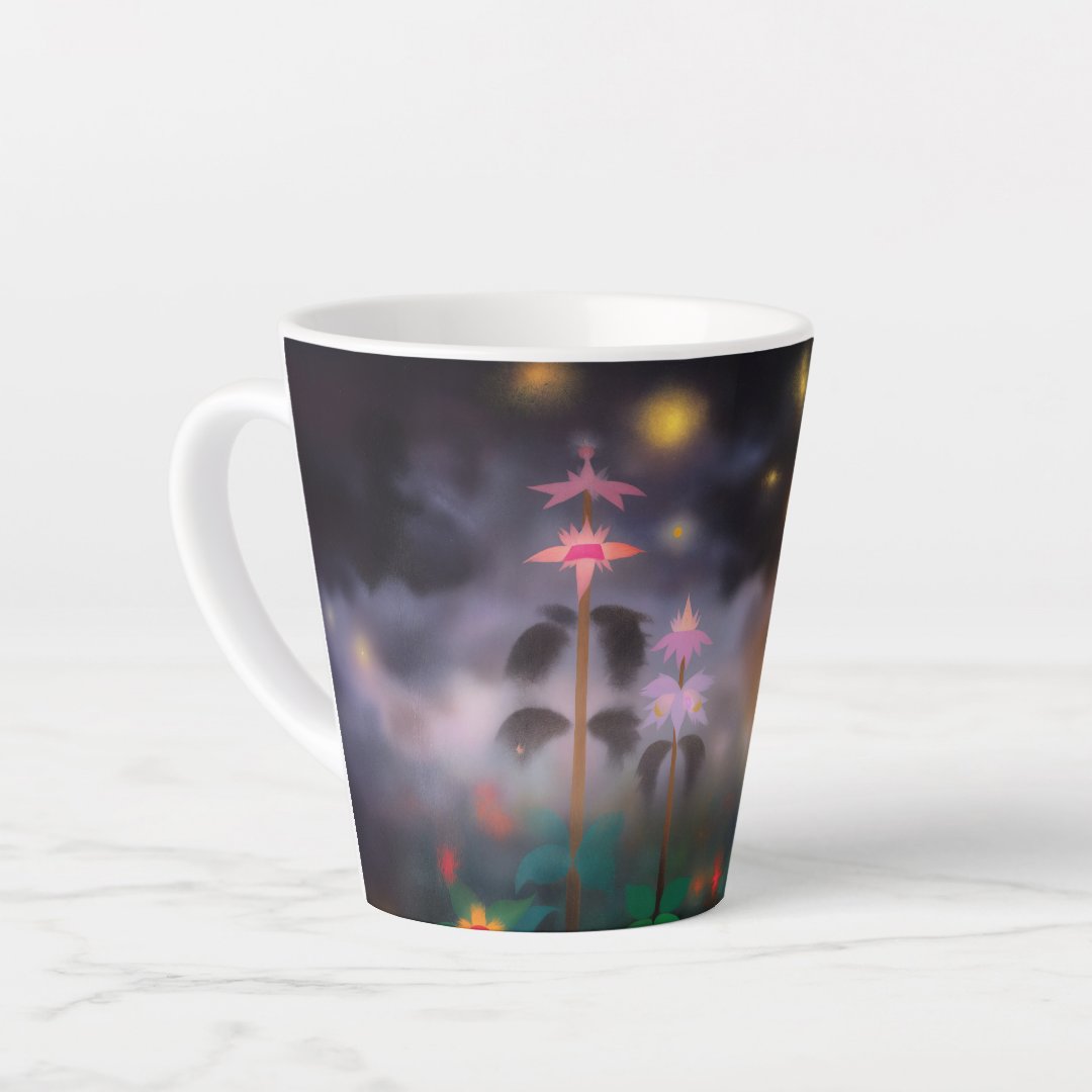 Evening Flowers Latte Mug
