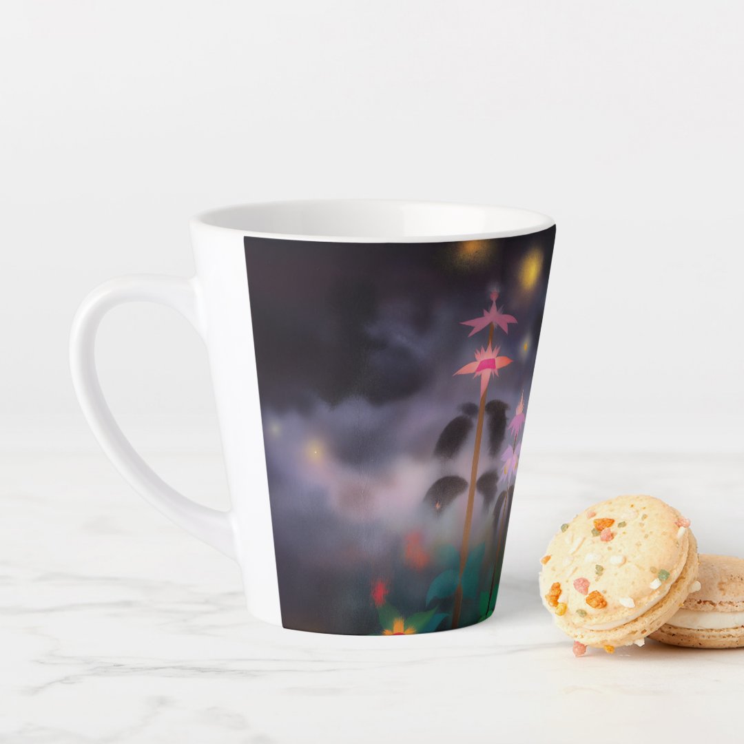 Evening Flowers Latte Mug